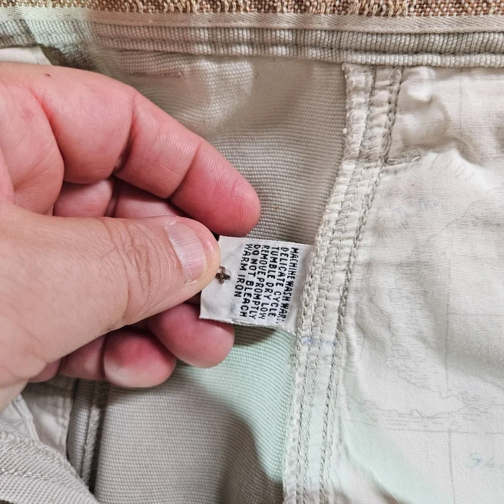 Tommy Bahama Cargo Shorts Men 36 Relaxed Fit‎ Y2K Lyocell Cotton Beige